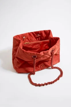 Store BIMBA Y LOLA Bolso Shopper Mediano Nylon Acolchado Coral