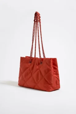 Store BIMBA Y LOLA Bolso Shopper Mediano Nylon Acolchado Coral