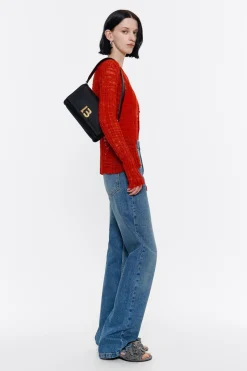 Hot BIMBA Y LOLA Bolso Solapa Mediano Nylon Negro