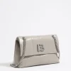 Outlet BIMBA Y LOLA Bolso Solapa Mediano Piel Gris Verdoso