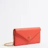 New BIMBA Y LOLA Bolso Solapa Mini Piel Coral