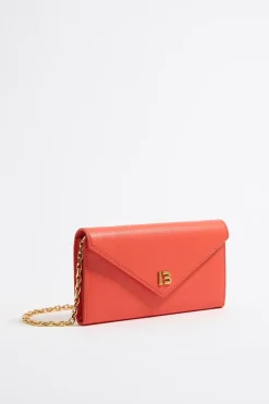 New BIMBA Y LOLA Bolso Solapa Mini Piel Coral