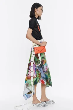 New BIMBA Y LOLA Bolso Solapa Mini Piel Coral