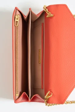 New BIMBA Y LOLA Bolso Solapa Mini Piel Coral