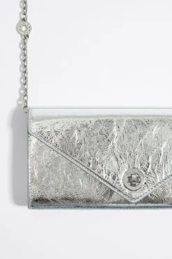 Cheap BIMBA Y LOLA Bolso Solapa Mini Piel Plata