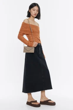 Shop BIMBA Y LOLA Bolso Solapa Mini Piel Topo