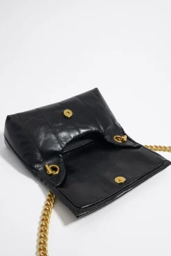 Clearance BIMBA Y LOLA Bolso Solapa Pequeno Piel Negro