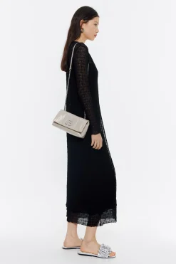 Cheap BIMBA Y LOLA Bolso Solapa Pequeno Piel Gris Verdoso