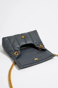 Cheap BIMBA Y LOLA Bolso Solapa Pequeno Piel Napa Gris Azulado