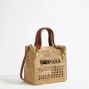 Clearance BIMBA Y LOLA Bolso Tote Pequeno Rafia Natural