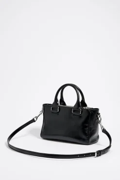 New BIMBA Y LOLA Bolso Tote Pocket Mediano Piel Negro