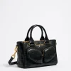 Shop BIMBA Y LOLA Bolso Tote Pocket Mediano Piel Negro