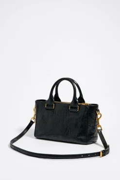 Shop BIMBA Y LOLA Bolso Tote Pocket Mediano Piel Negro