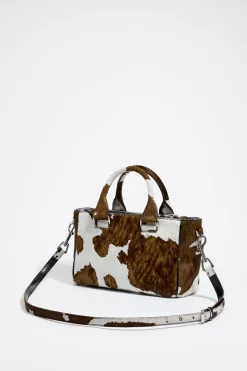 Shop BIMBA Y LOLA Bolso Tote Pocket Mediano Piel Print Vaca