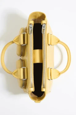Best BIMBA Y LOLA Bolso Tote Pocket Mediano Piel Amarillo Topacio
