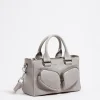 Cheap BIMBA Y LOLA Bolso Tote Pocket Mediano Piel Gris