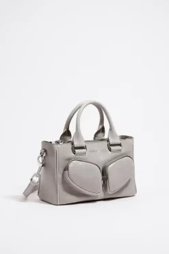 Cheap BIMBA Y LOLA Bolso Tote Pocket Mediano Piel Gris