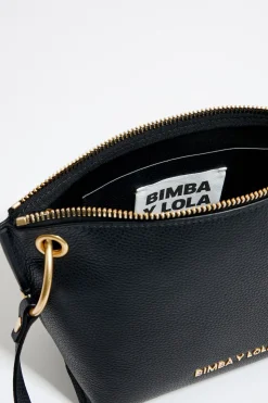 Discount BIMBA Y LOLA Bolso Trapecio Mediano Piel Negro