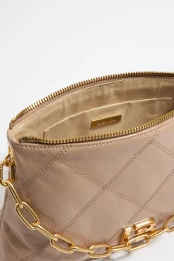 Shop BIMBA Y LOLA Bolso Trapecio Mediano Piel Camel