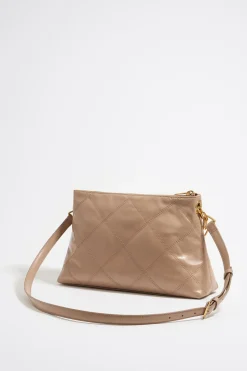 Shop BIMBA Y LOLA Bolso Trapecio Mediano Piel Camel