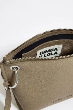 Discount BIMBA Y LOLA Bolso Trapecio Mediano Piel Topo
