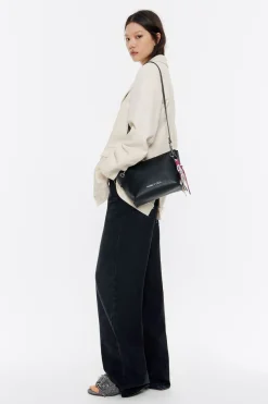 Fashion BIMBA Y LOLA Bolso Trapecio Mediano Piel Negro