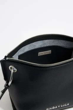 Fashion BIMBA Y LOLA Bolso Trapecio Mediano Piel Negro