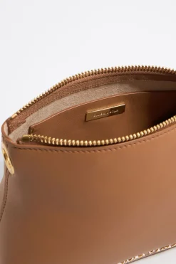 Shop BIMBA Y LOLA Bolso Trapecio Pequeno Piel Miel