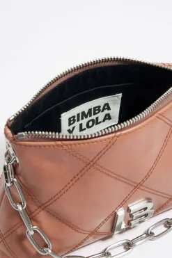 Online BIMBA Y LOLA Bolso Trapecio Pequeno Piel Rosa Empolvado