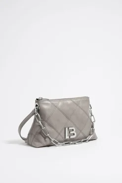 Sale BIMBA Y LOLA Bolso Trapecio Pequeno Piel Gris Verdoso