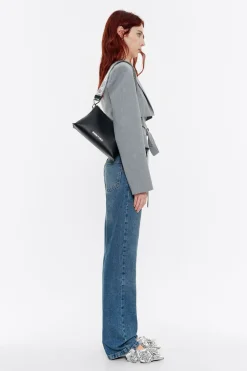 Hot BIMBA Y LOLA Bolso Trapecio Pequeno Piel Negro