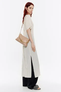 Cheap BIMBA Y LOLA Bolso Trapecio Pequeno Piel Camel