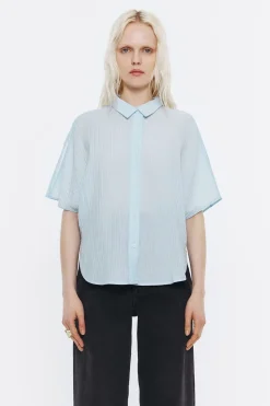Sale BIMBA Y LOLA Camisa Capa Corta Azul Claro