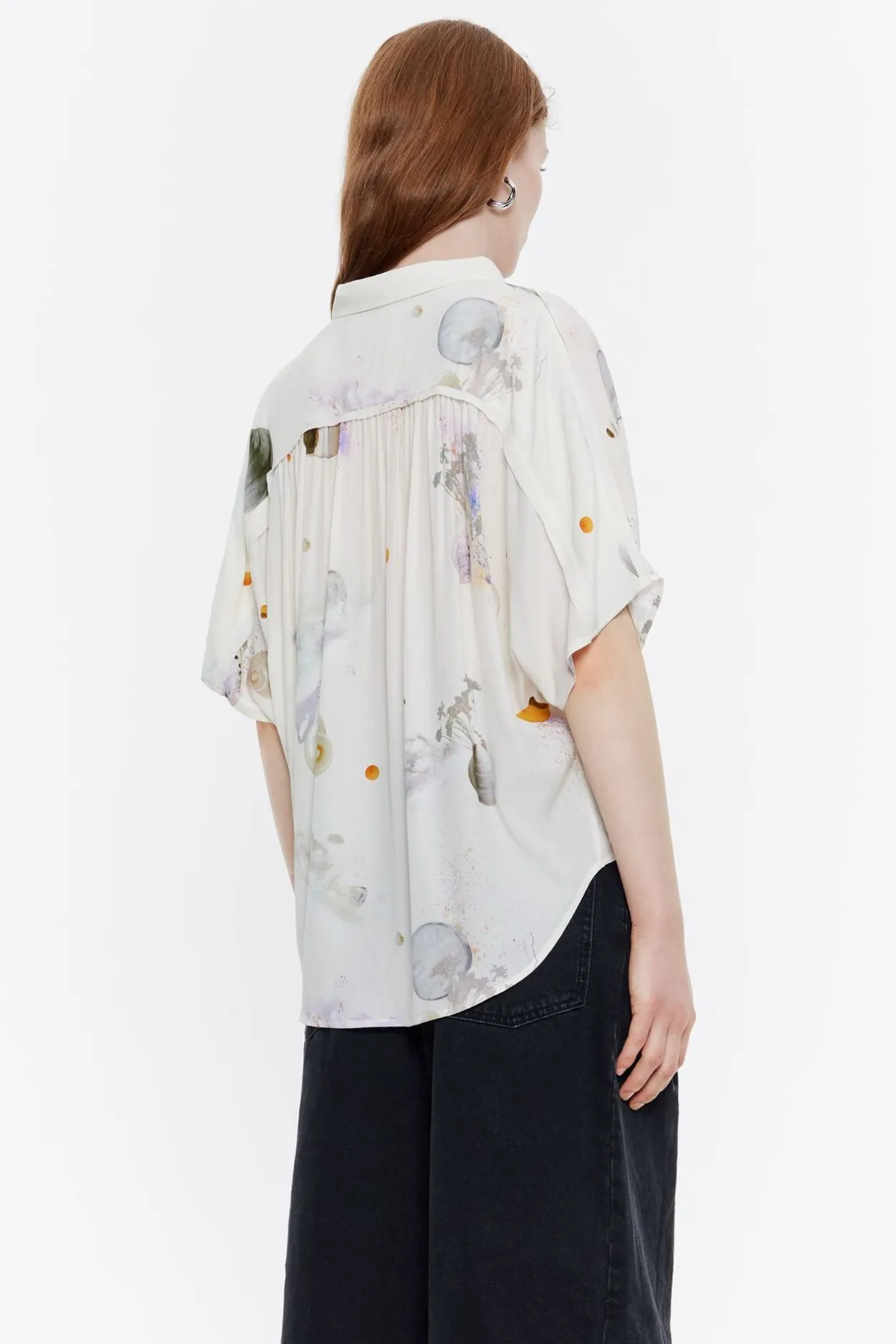 Sale BIMBA Y LOLA Camisa Capa Corta Waves Marfil