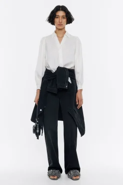 Cheap BIMBA Y LOLA Camisa Fluida Marfil