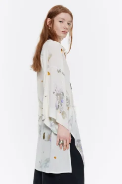 Best Sale BIMBA Y LOLA Camisa Kimono Waves Marfil