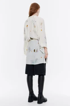 Best Sale BIMBA Y LOLA Camisa Kimono Waves Marfil