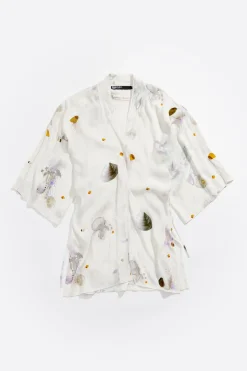Best Sale BIMBA Y LOLA Camisa Kimono Waves Marfil