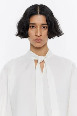 New BIMBA Y LOLA Camisa Lazo Algodon Marfil