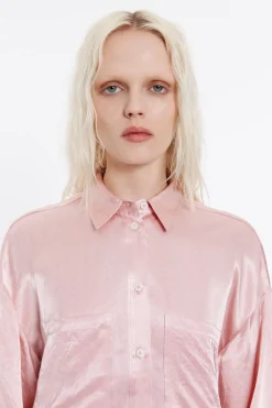 Outlet BIMBA Y LOLA Camisa Oversize Saten Rosa