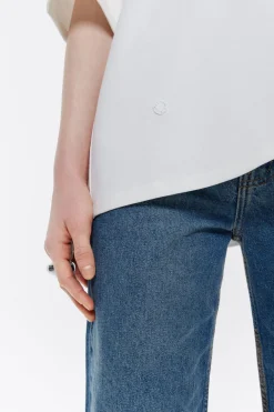 Sale BIMBA Y LOLA Camiseta Capa Punto Roma Marfil