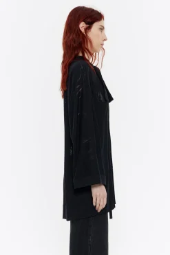 Store BIMBA Y LOLA Camiseta Larga Mirrors Devore Negra