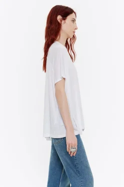 Store BIMBA Y LOLA Camiseta Larga Oversize Blanca