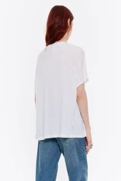Store BIMBA Y LOLA Camiseta Larga Oversize Blanca