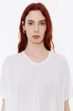 Store BIMBA Y LOLA Camiseta Larga Oversize Blanca