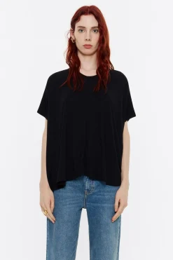 Shop BIMBA Y LOLA Camiseta Larga Oversize Negra