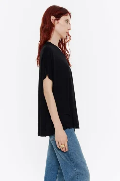 Shop BIMBA Y LOLA Camiseta Larga Oversize Negra