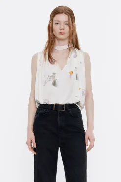 Sale BIMBA Y LOLA Camiseta Linea A Waves Marfil