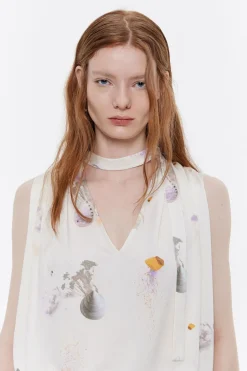 Sale BIMBA Y LOLA Camiseta Linea A Waves Marfil