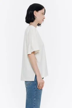 Cheap BIMBA Y LOLA Camiseta Logo Bordado Marfil